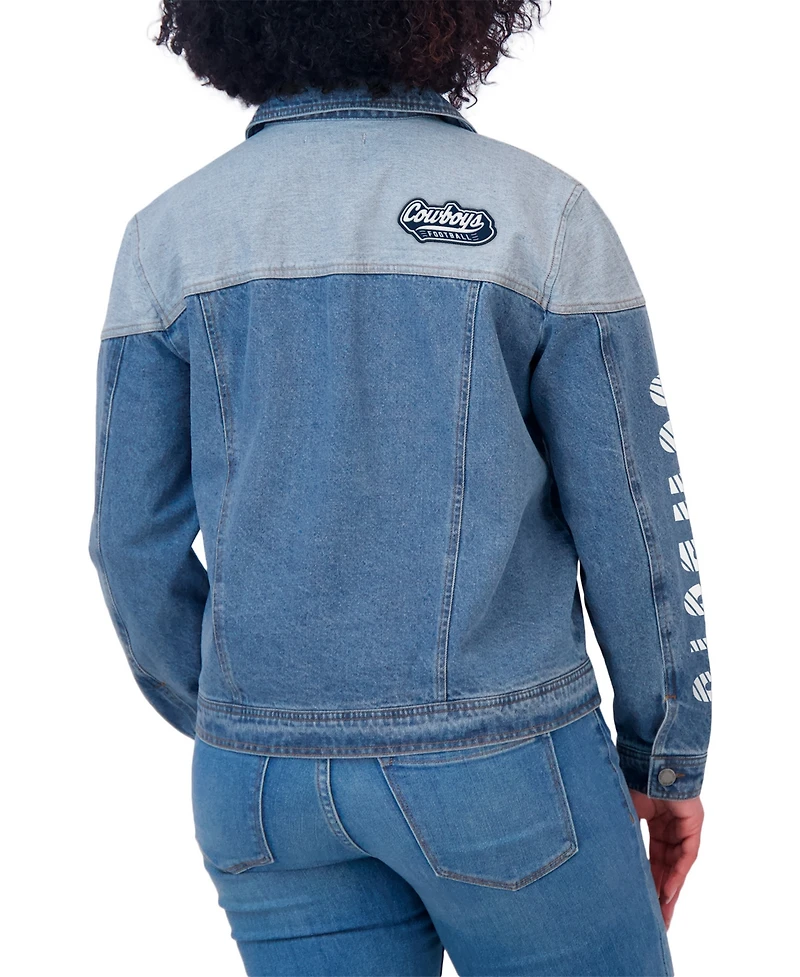 Wear by Erin Andrews Women's Dallas Cowboys Full-Button Denim Jacket
