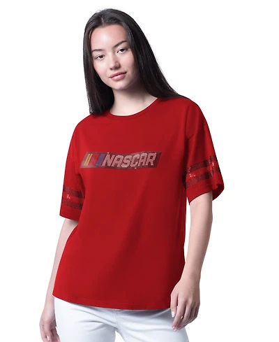 G-iii 4Her by Carl Banks Women's Red Nascar Fan Catch T-Shirt