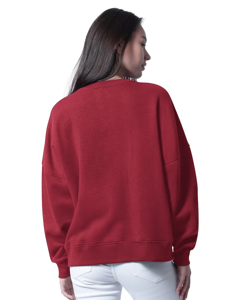 G-iii 4Her by Carl Banks Women's Cardinal Arizona Cardinals Oversized Feud Sweatshirt