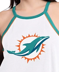 G-iii 4Her by Carl Banks Women's White Miami Dolphins Redemption Win Slub Tank Top