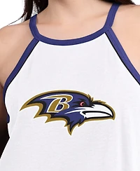G-iii 4Her by Carl Banks Women's White Baltimore Ravens Redemption Win Slub Tank Top