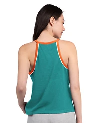 G-iii 4Her by Carl Banks Women's Aqua Miami Dolphins Redemption Win Slub Tank Top