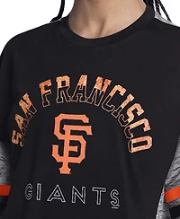 G-iii 4Her by Carl Banks Women's Black San Francisco Giants Off-Season Oversized Top