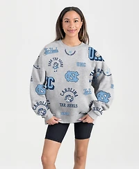 Gameday Couture Women's Gray North Carolina Tar Heels Always on Repeat Fleece Sweatshirt