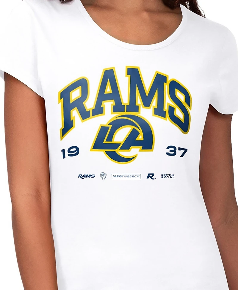 G-iii 4Her by Carl Banks Women's White Los Angeles Rams Endzone T-Shirt