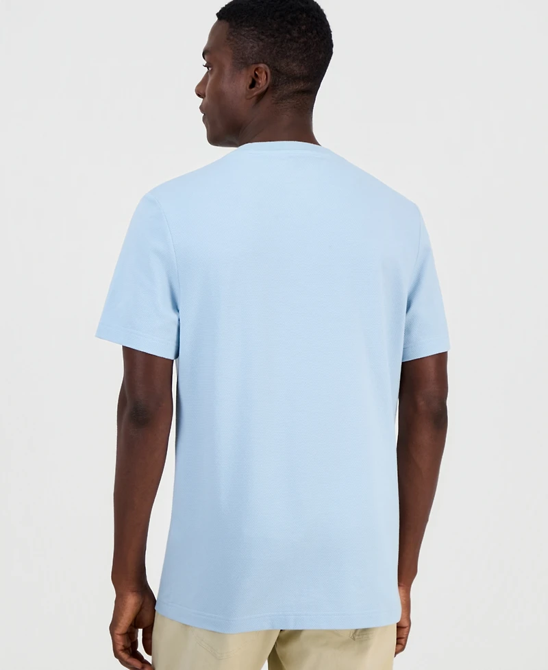 Alfani Men's Short-Sleeve Textured Mercerized T-Shirt, Macy's Exclusive