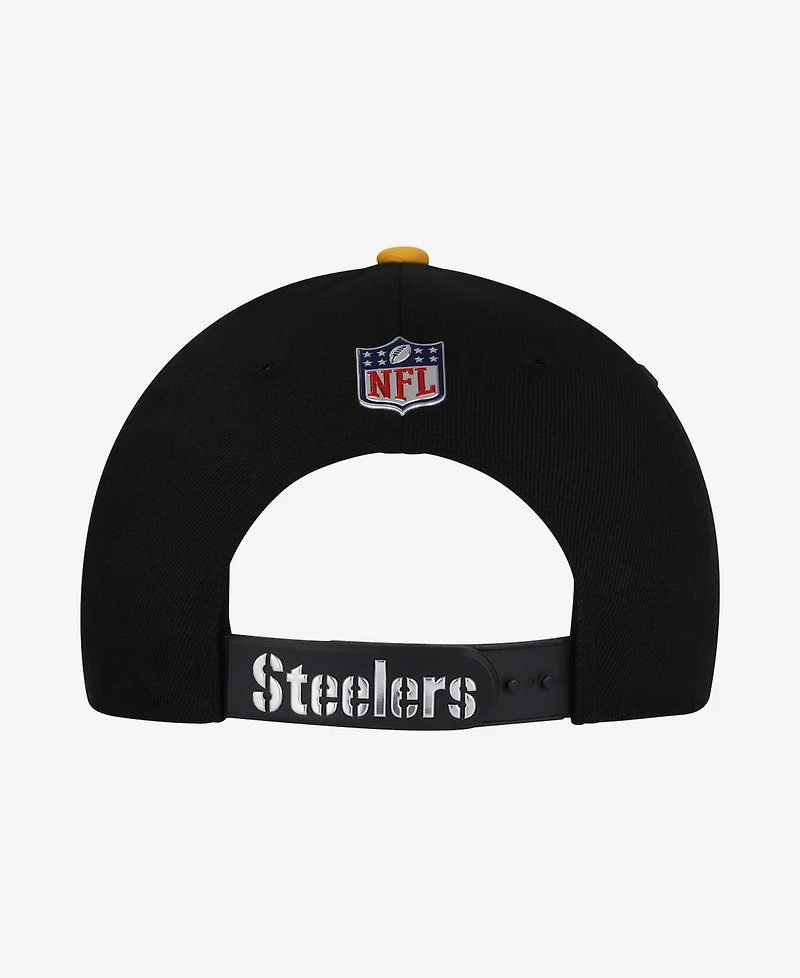 New Era Big Boys and Girls Black/Gold Pittsburgh Steelers 2026 Nfl Draft Pre-Curved 9FIFTY Snapback Hat