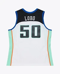 Mitchell & Ness Men's and Women's Rebecca Lobo White New York Liberty Court Origins Swingman Jersey