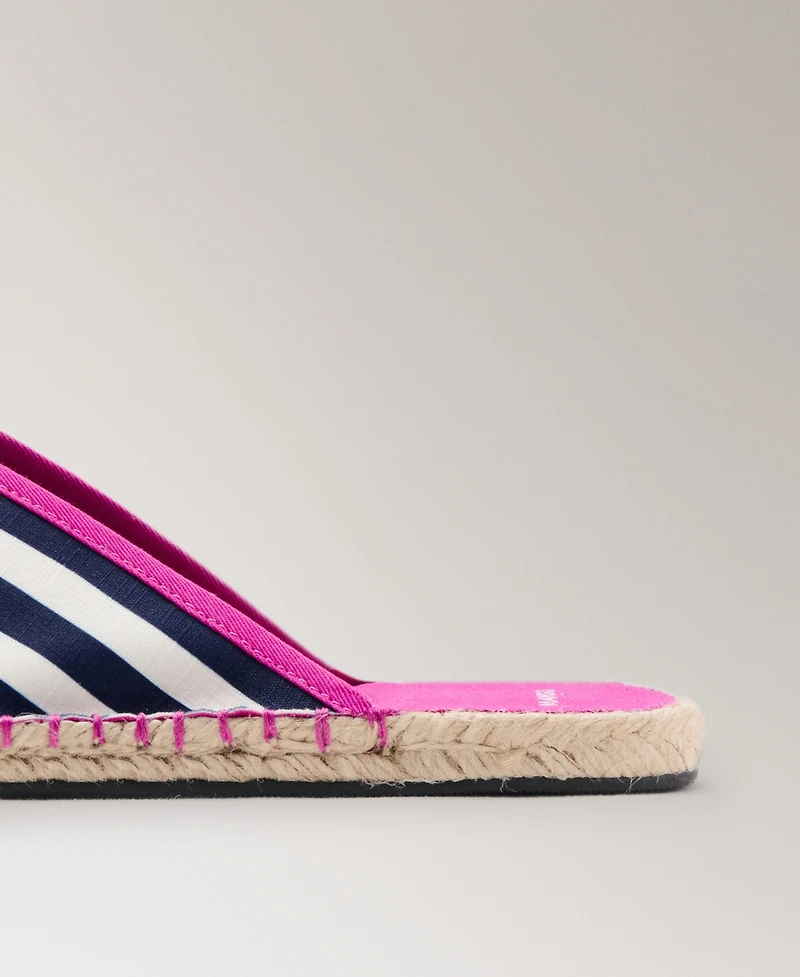 Mango Women's Striped Espadrille Slippers