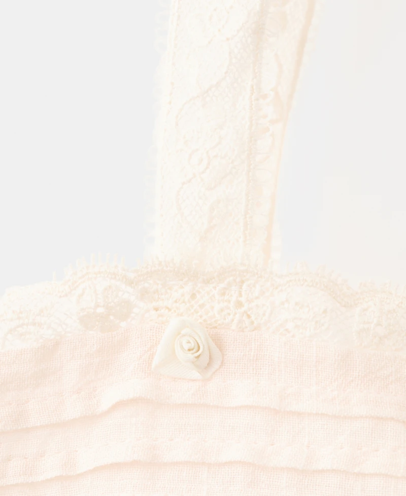 Mango Women's Embroidered Details Cotton Top