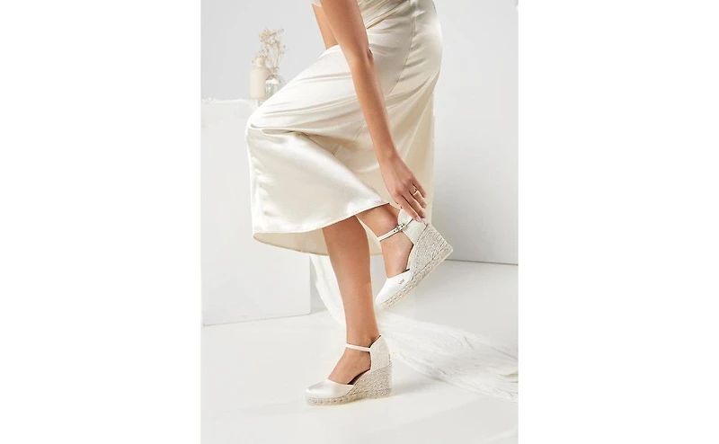 Viscata Women's Satuna Limited Edition Silk Espadrille Wedges Ankle Strap