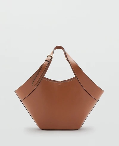 Mango Women's Large Faux-Leather Shoulder Bag