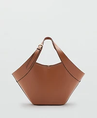 Mango Women's Large Faux-Leather Shoulder Bag