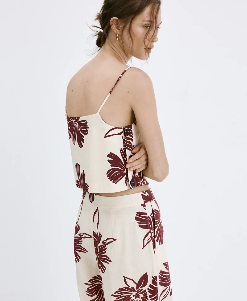 Mango Women's Floral-Printed Tank Top