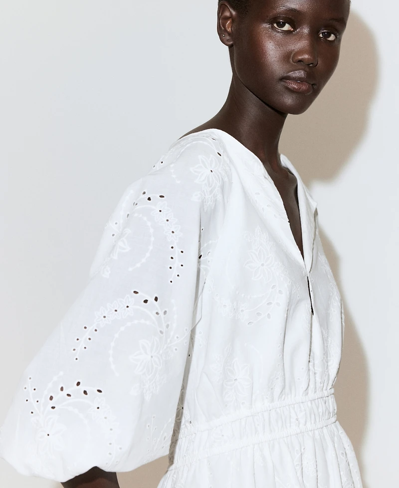 Mango Women's Embroidered Short Dress