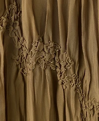 Mango Women's Bead Details Shirred Skirt