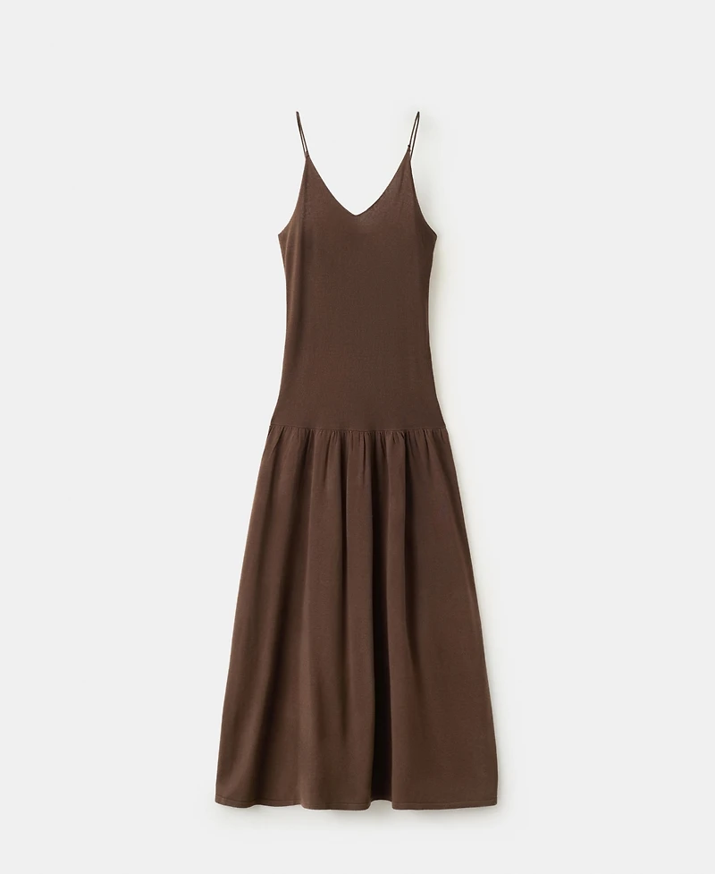 Mango Women's Gathered Detail Knitted Dress