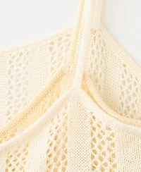 Mango Women's Lace Accents Knit Top
