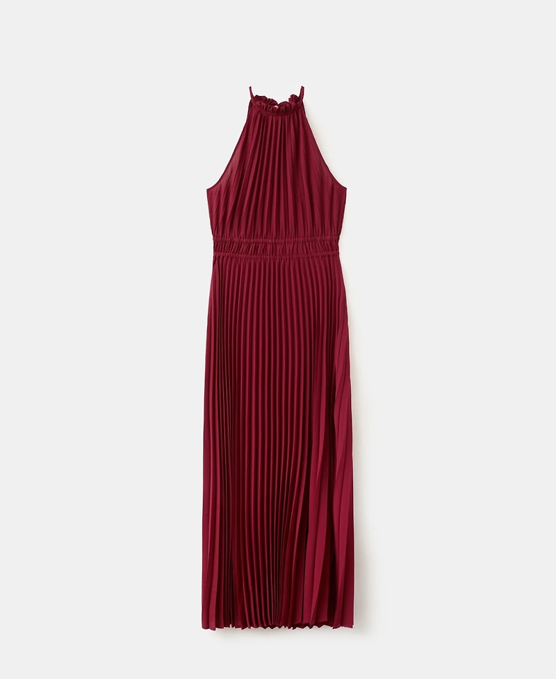 Mango Women's Pleated Halter Neck Dress