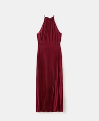 Mango Women's Pleated Halter Neck Dress