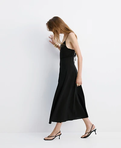 Mango Women's Stitching Details Midi Dress