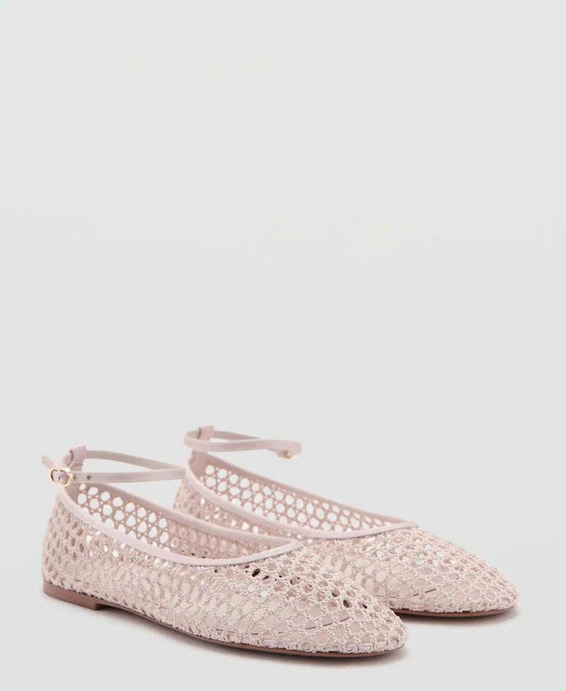 Mango Women's Crocheted Ballet Flats
