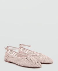Mango Women's Crocheted Ballet Flats