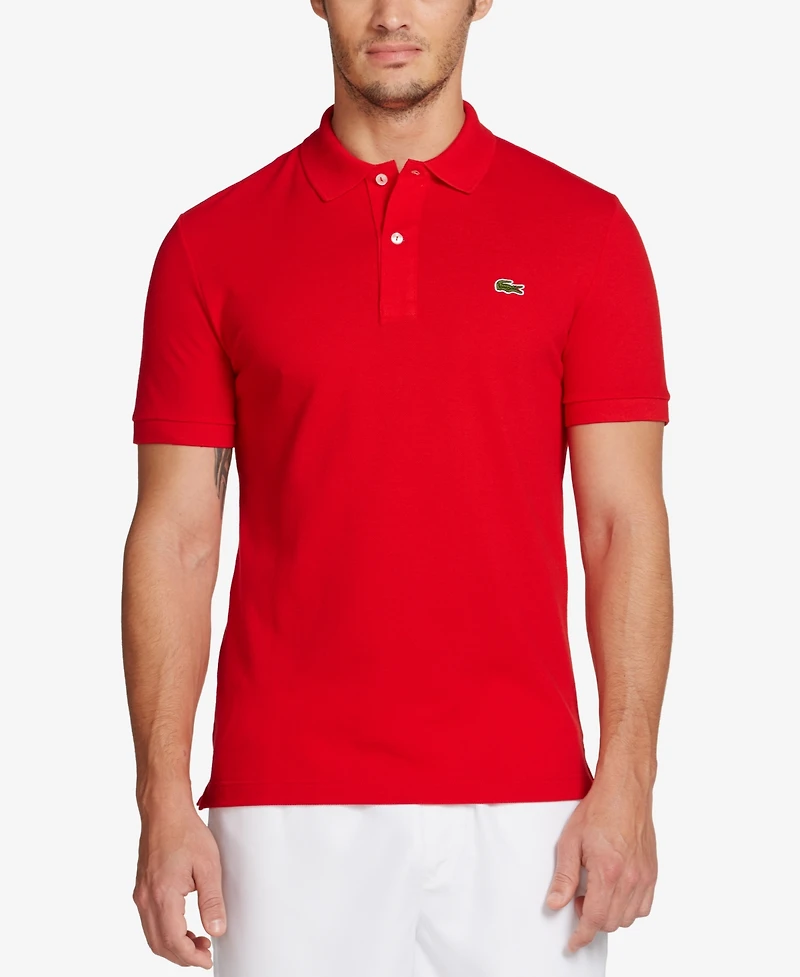 Men's Lacoste Slim Fit Short Sleeve Ribbed Polo Shirt - 240