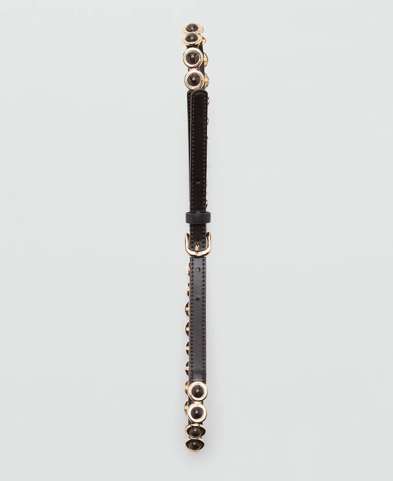 Mango Women's Applique Skinny Belt