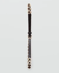 Mango Women's Applique Skinny Belt