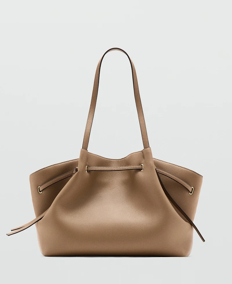 Mango Women's Large Faux-Leather Shoulder Bag