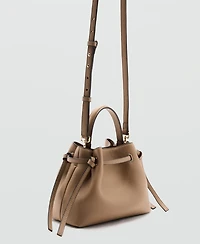 Mango Women's Faux-Leather Bucket Handbag