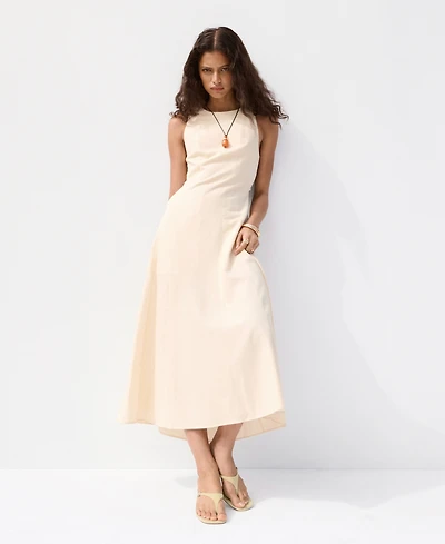 Mango Women's A-Line Linen Dress