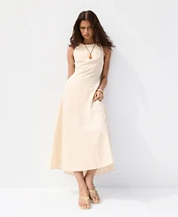 Mango Women's A-Line Linen Dress