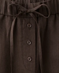 Mango Women's Buttons Linen Pants