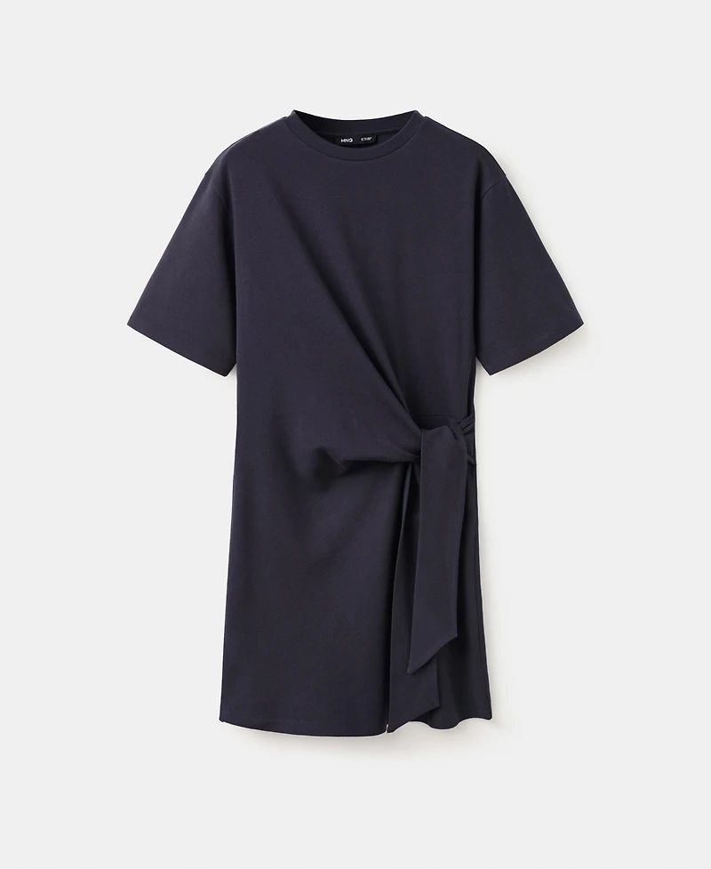 Mango Women's Side Tie Cotton Dress