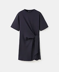 Mango Women's Side Tie Cotton Dress
