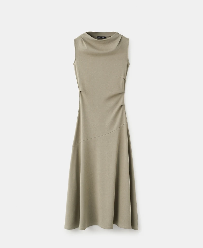 Mango Women's Asymmetrical Draped Dress