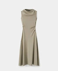 Mango Women's Asymmetrical Draped Dress