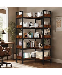 homfan L-Shaped Corner Bookshelf
