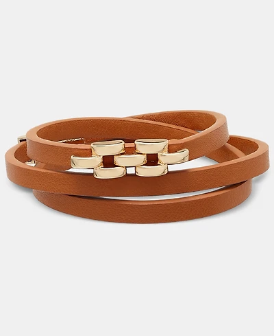 On 34th Faux Leather Wrap Bracelet, Macy's Exclusive