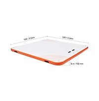 Sugift Inflatable Floating Dock Square with Non-Slip Mat and Ladder