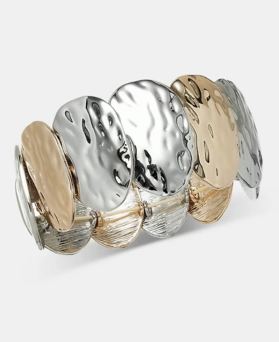 Style & Co Sculptural Disc Stretch Bracelet, Macy's Exclusive