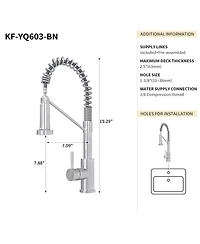 Phying Bothwa Home Cupc Certified Single Handle Kitchen Faucet
