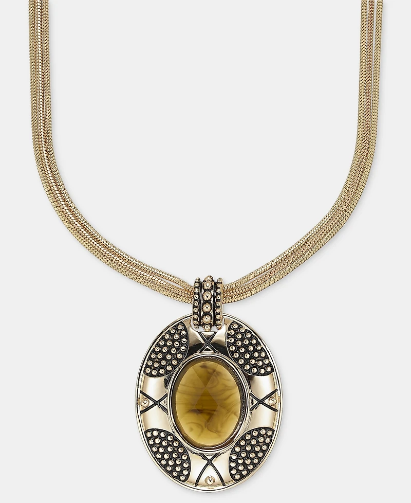 Style & Co Stone Multi-Chain Pendant Necklace, 16" + 3" extender, Macy's Exclusive