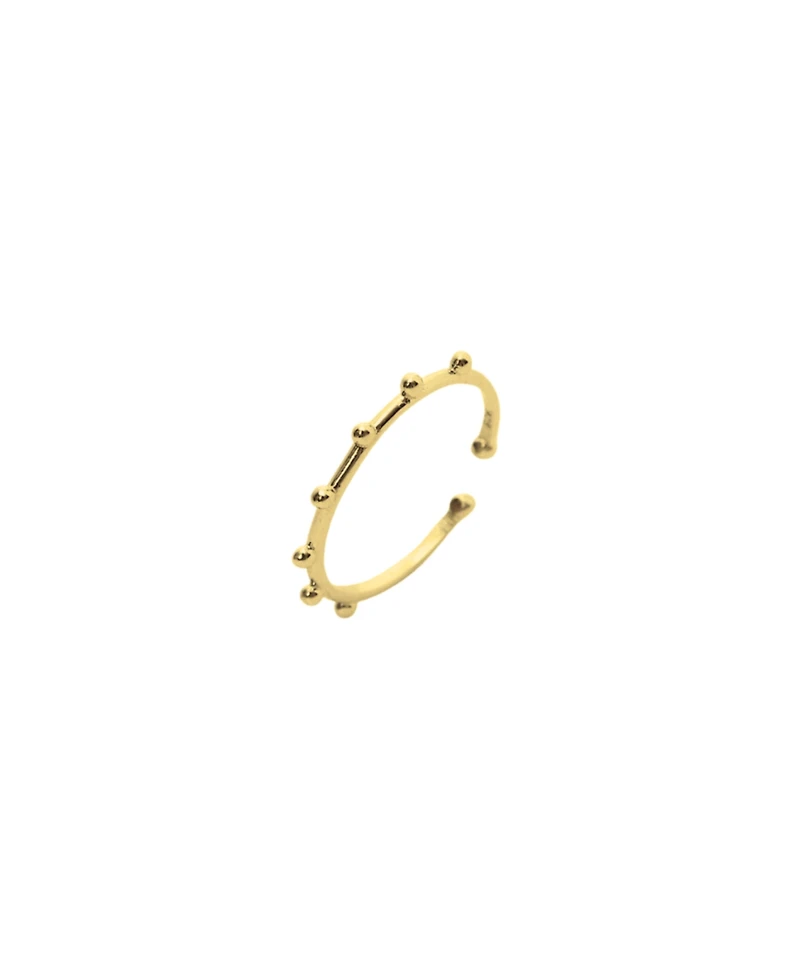 Spero London Women's Skinny Layering Adjustable Ring Set