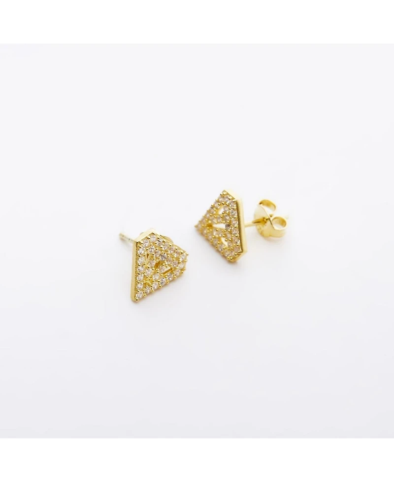 Spero London Sterling Silver Diamond Stud Earring