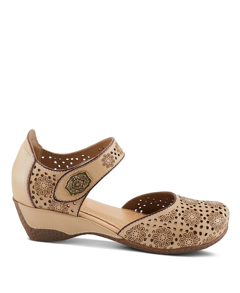 L'Artiste Spring Step Americana Women's Wedge Mary Jane with Buckle