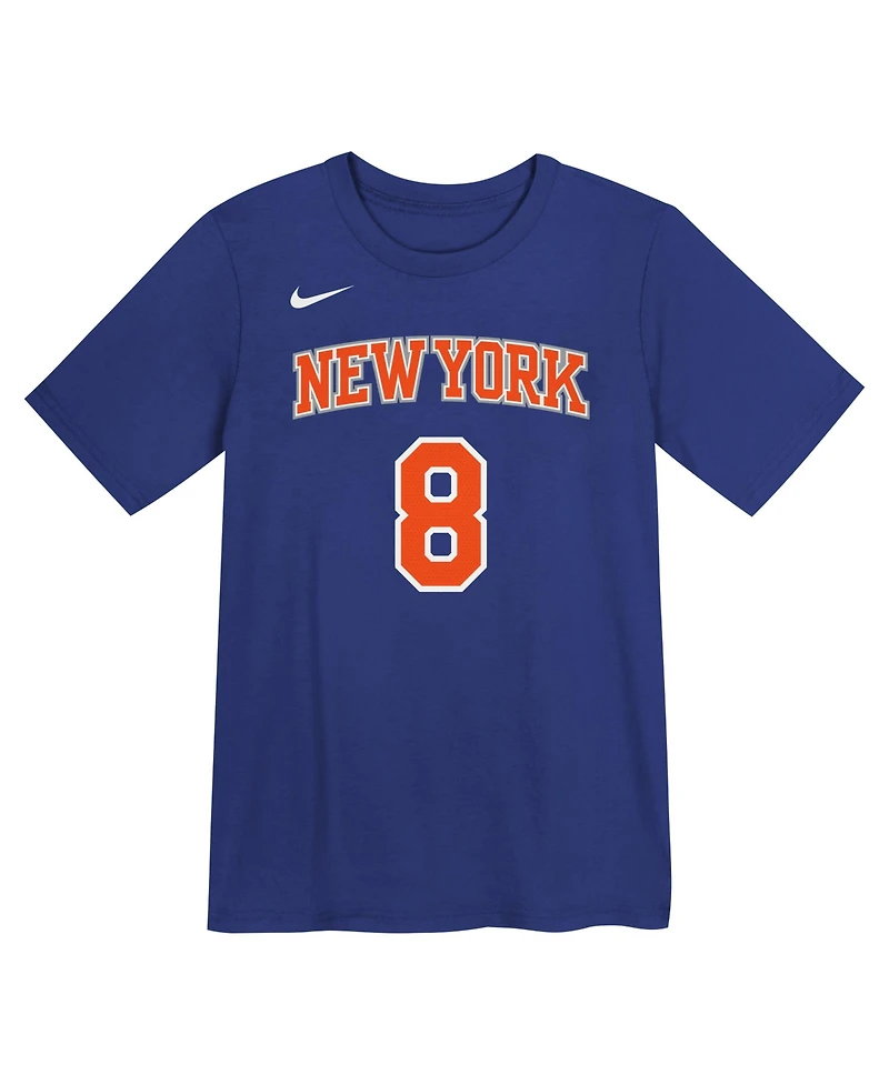 Nike Preschool Og Anunoby Blue New York Knicks Icon Name Number T-Shirt