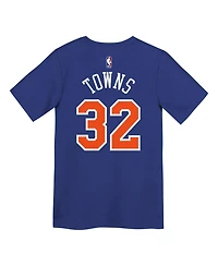 Nike Preschool Karl-Anthony Towns Blue New York Knicks Icon Name Number T-Shirt